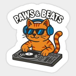 Dj Cat Sticker